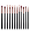 Set di 12 pennelli make-up oro rosa nero