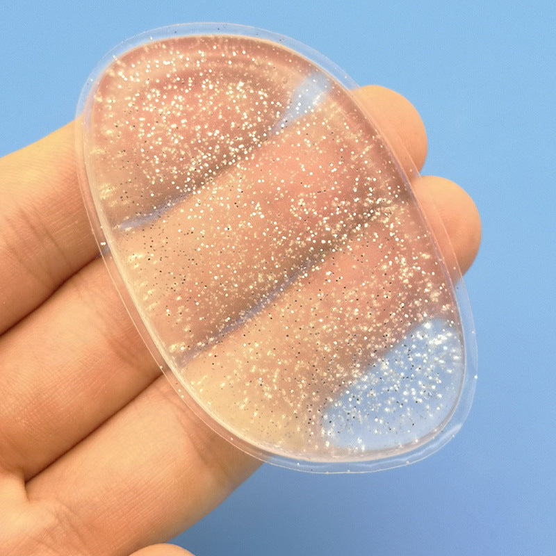 Strumento per trucco in spugna di silicone trasparente