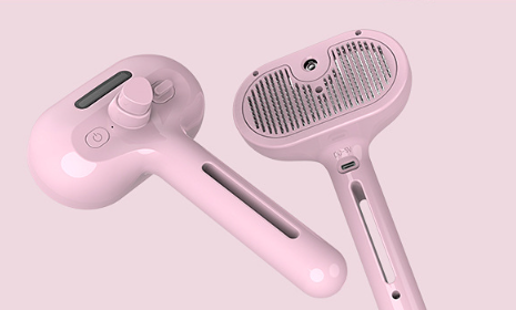 Pettine per Animali Domestici Spazzola Auto-Pulente per la Rimozione del Pelo di Cani Strumenti per la Toelettatura Pettine Districante con Umidificatore a Nebbia Integrato Prodotti per Animali Domestici