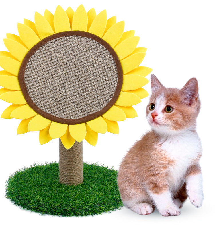Tiragraffi per gatti a forma di girasole - Giocattolo rotondo per gatti