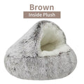 Cesto per gatti rotondo 2 in 1 Invernale Peluche Letto per gatti Cuscino per gatti Cuccia per gatti Caldo Sacco a pelo per animali domestici Nido per gattini Cuccia per cani di piccola taglia Gatti