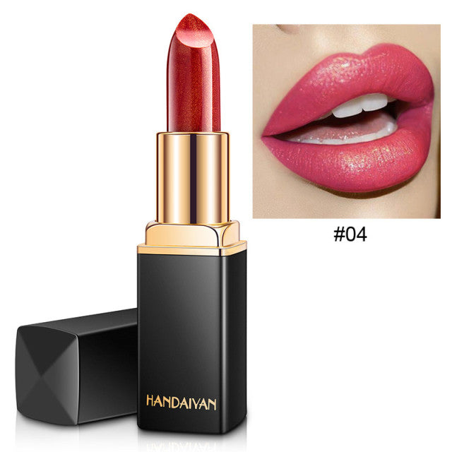 Rossetto glitterato impermeabile 9 colori