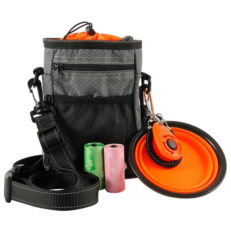 Multifunktionale Leckerli-Trainings-Tasche mit Napf-Set