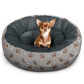 Cuccia Calmante per Cani Piccoli, Medi e Grandi - Cuccia Rotonda a Ciambella Lavabile (Chihuahua Media: 23 * 23 * 8 pollici)