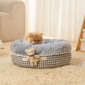 Jiupety Cuccia a Ciambella Rilassante per Gatti da Interno Lavabile & Calda Cuccia per Cuccioli Carina Cuccia per Gatti e Gattini Cuccia per Gatti Principessa con Fondo Antiscivolo Grigia 50x50cm Adatta per 5,4kg