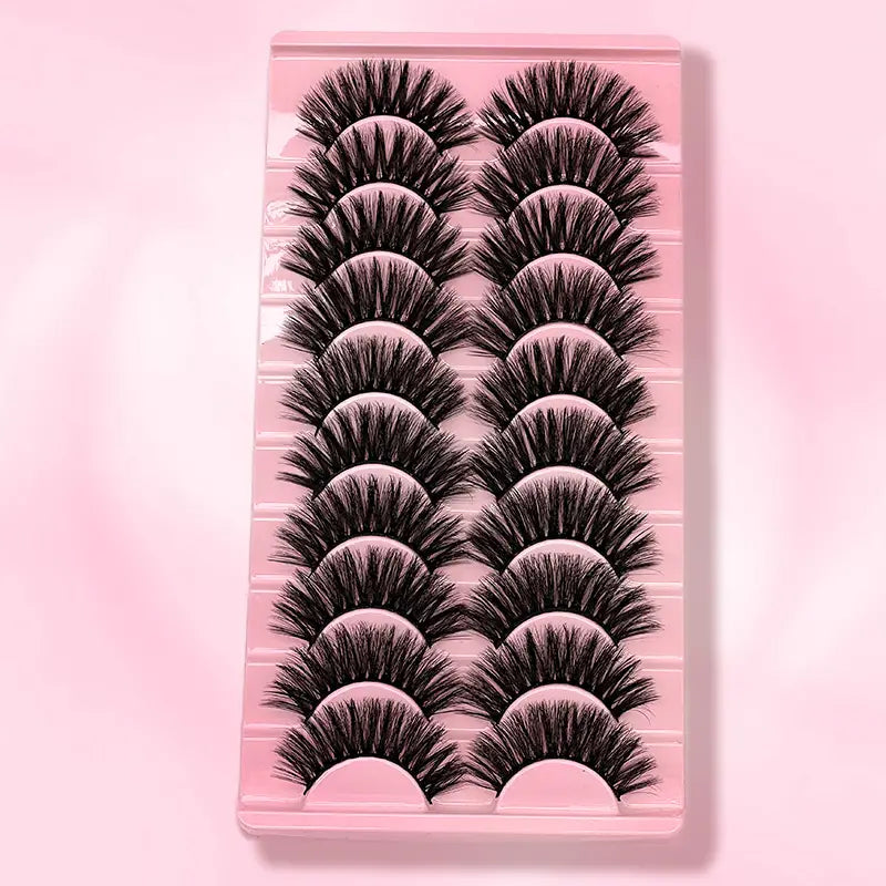 3D Fluffy Faux Mink Curling Lashes 10 pairs