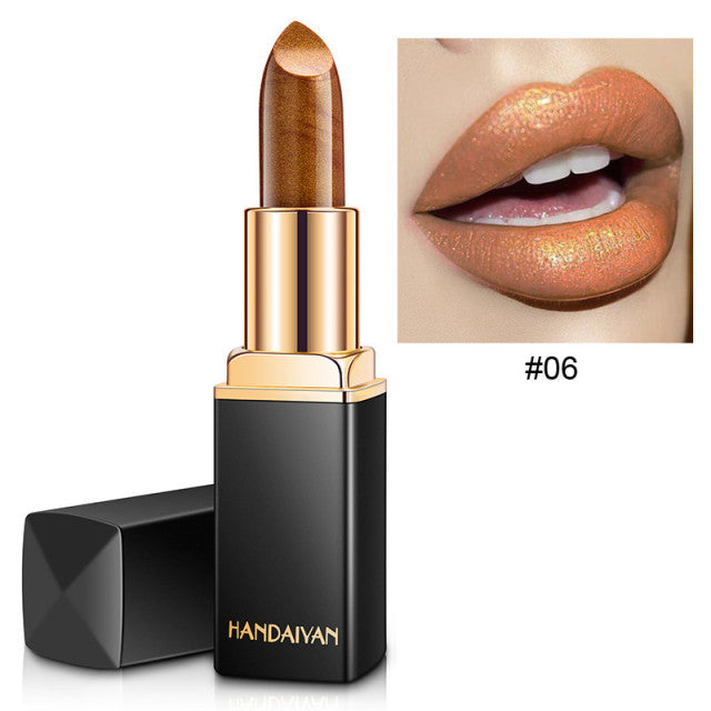 Rossetto glitterato impermeabile 9 colori