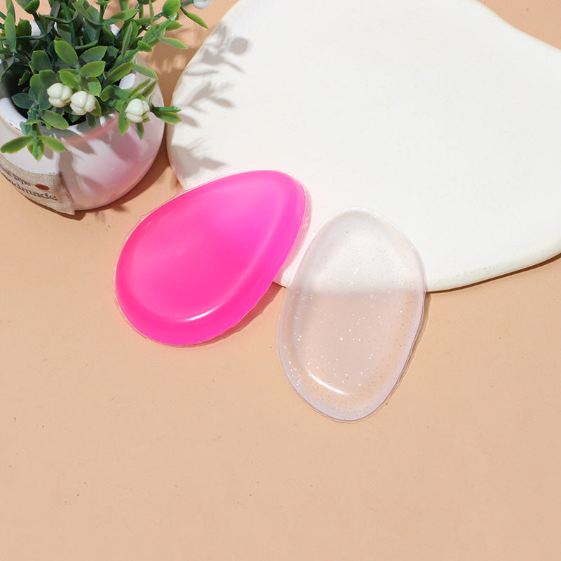 Strumento per trucco in spugna di silicone trasparente