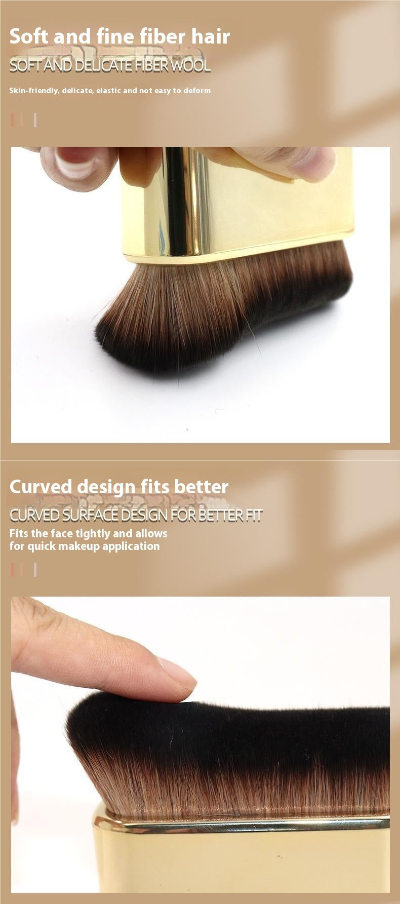 Large Wave Foundation Makeup Brush