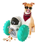 PiPiCat Giocattolo Distributore di Crocchette a Forma di Robot, Giocattolo Dondolante con Dispenser di Snack, Giocattolo Interattivo per Cani e Gatti (Blu)