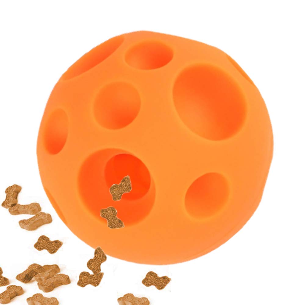 Palline Giocattolo per Cani, Palla Dispensa Cibo per Cani, Giocattolo Distributore di Crocchette, Palla di Gomma Morbida Atossica con Superficie 3D Facile da Afferrare per Cani di Taglia Piccola e Media