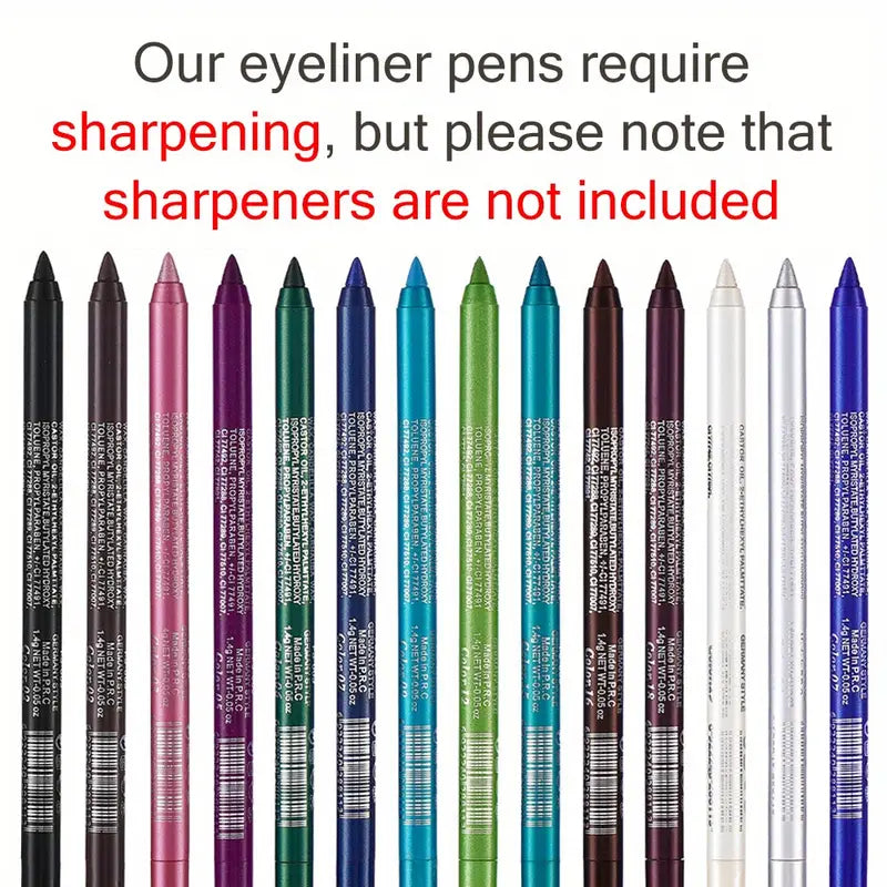 14-Color Waterproof Eyeliner