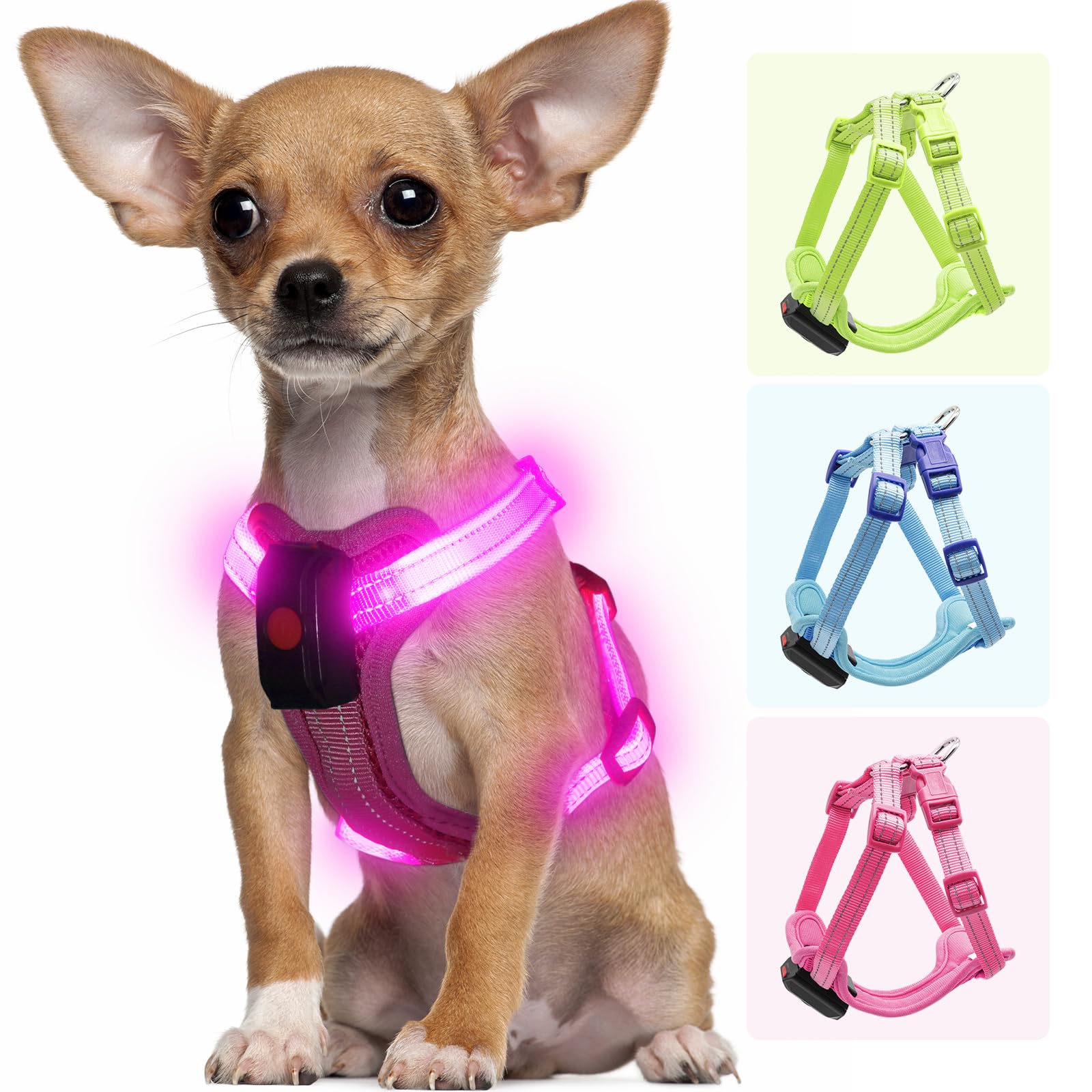 Light Up Dog Harness for Small Dogs