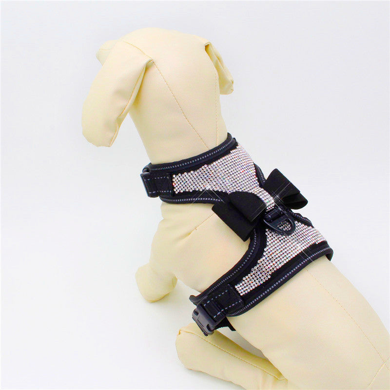 Reflective Rhinestones Pet Harness