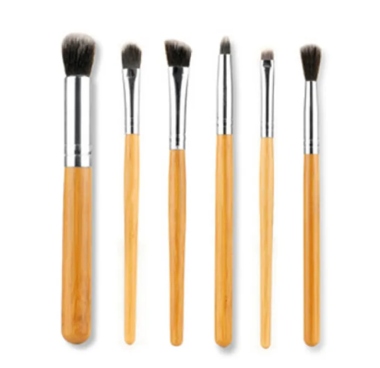 Set di 11 Pennelli da Trucco in Bambù