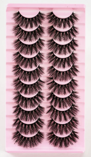 3D Fluffy Faux Mink Curling Lashes 10 pairs