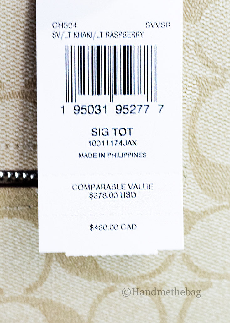 Coach Gallery Signature Tote Shoulder Bag