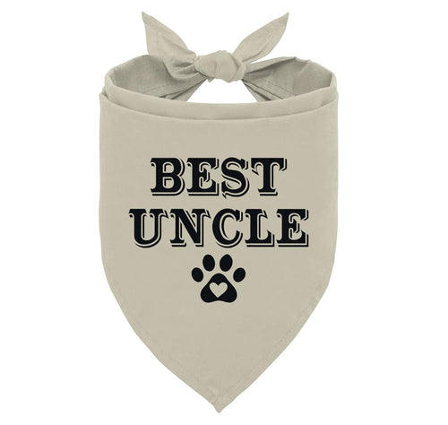 Fazzoletto per cani Best Uncle, Grigio Albicocca, Fazzoletto divertente per cani, Accessori per cani, Foulard triangolare per cani, Regalo per amanti dei cani, Fazzoletto per cani di piccola, media e grande taglia (D26)
