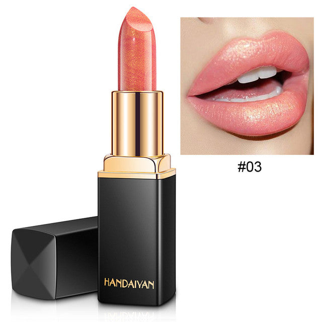 Rossetto glitterato impermeabile 9 colori