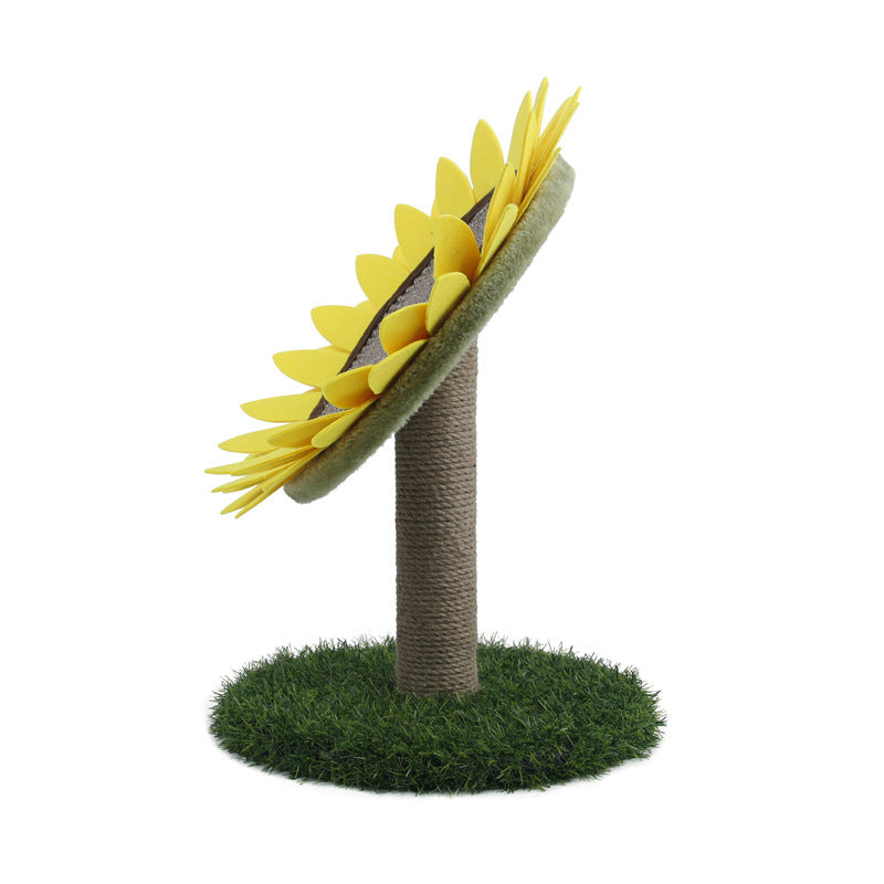 Tiragraffi per gatti a forma di girasole - Giocattolo rotondo per gatti