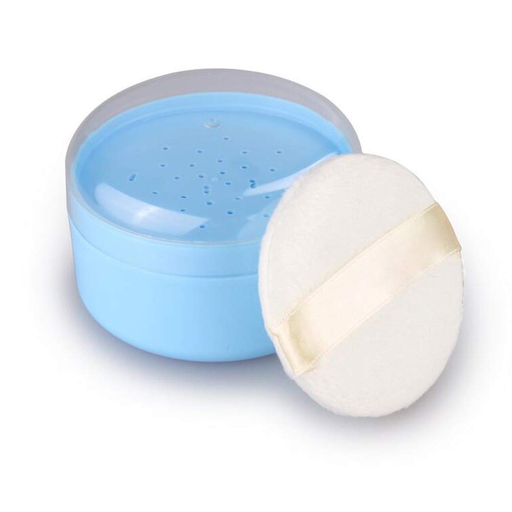 Empty Refillable Plastic Powder Puff Container Jars