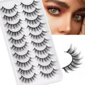 Veleasha 10 pair Natural Lashes Wispy Eyelashes