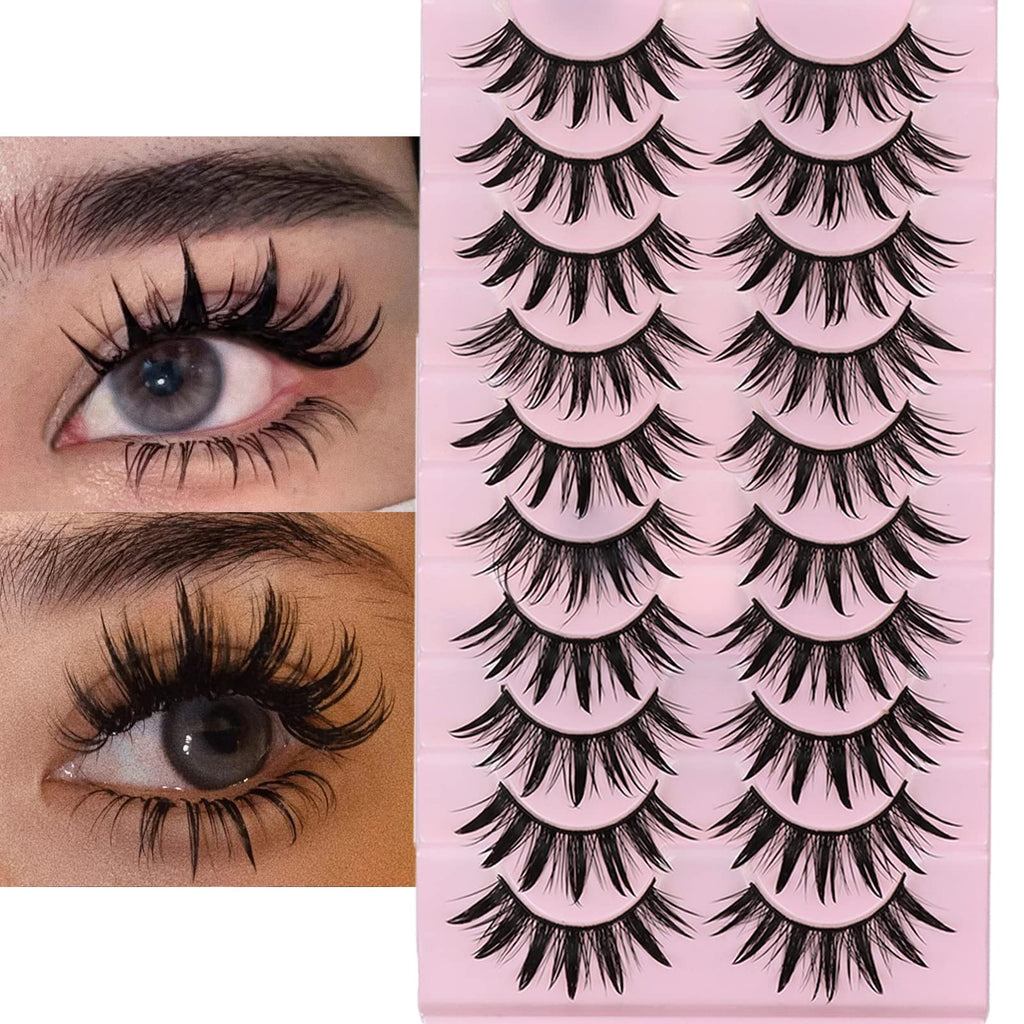DSLONG 10 Pairs Manga Lashes