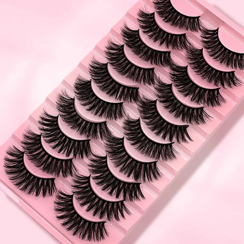 3D Fluffy Faux Mink Curling Lashes 10 pairs