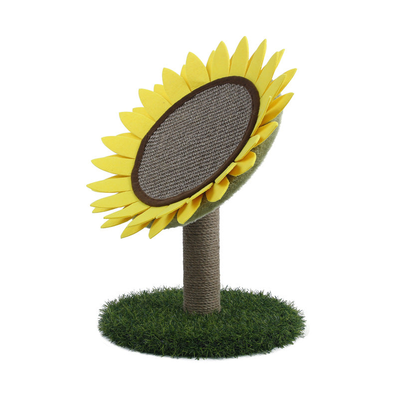 Tiragraffi per gatti a forma di girasole - Giocattolo rotondo per gatti