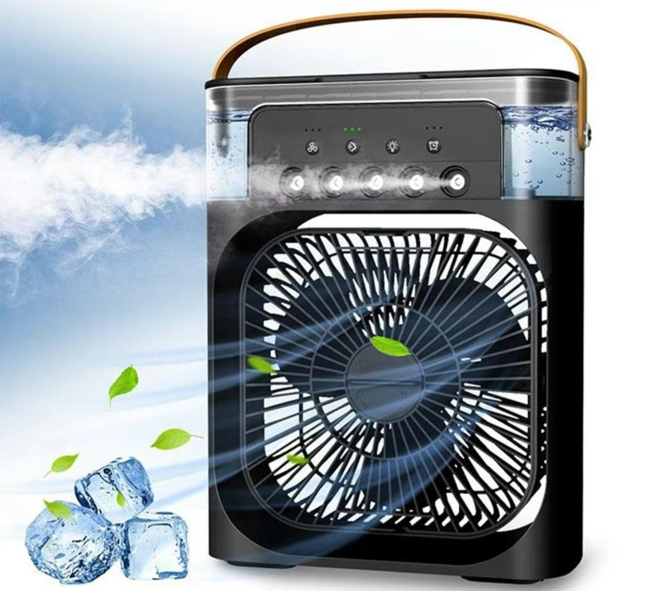 Ventilatore Portatile 3 in 1 Raffrescatore d'Aria – Mini Climatizzatore per Stanza, Ufficio e Auto | Raffreddamento Rapido + Umidificatore | Spedizioni dagli USA 🇺🇸 | Bestseller su TikTok e Amazon!